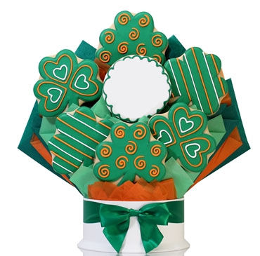 Bouquet de galletas decoradas trébol