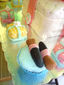 Vista detalles cupcakes Pastel Celebración.
Técnica Fondant suizo