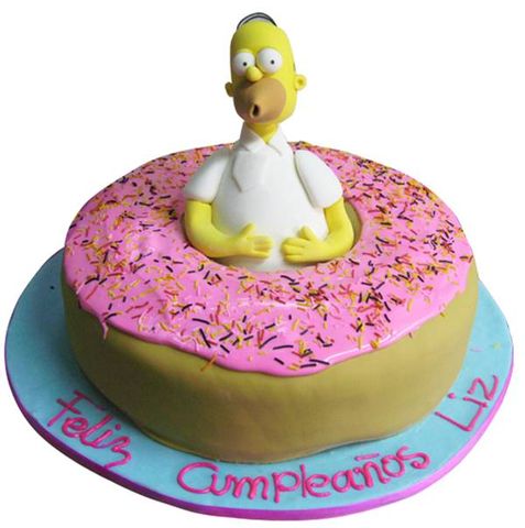 Pastel Homero Simpson 3D

Técnica Fondant suizo
